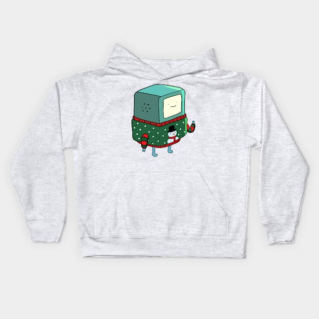 Beemo Adventure Time Christmas Tree Kids Hoodie by gorilaboss